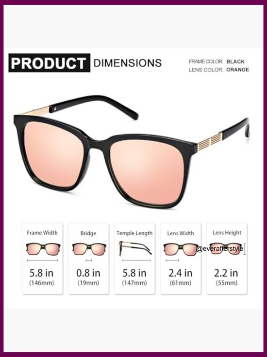 Oversized Square Sunglasses with Polarized Lenses and UV400 Protection main image 7